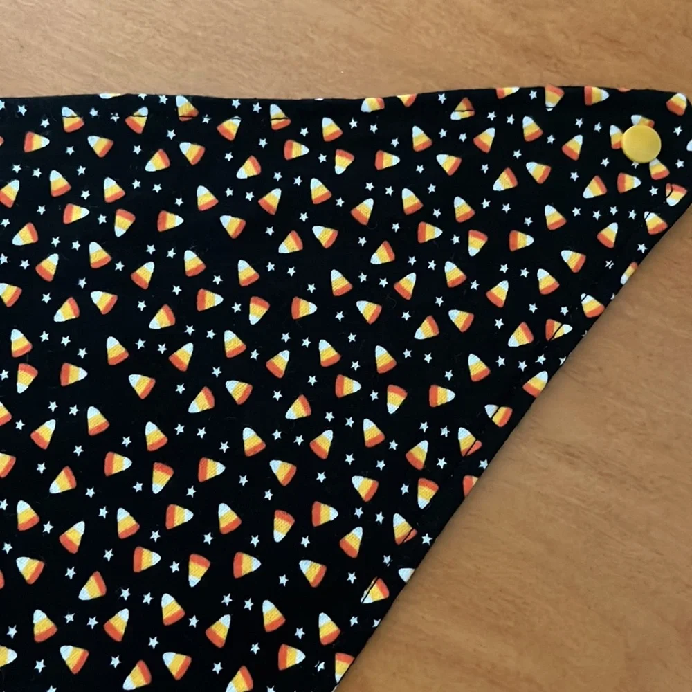 Halloween candy corn baby bandana bib